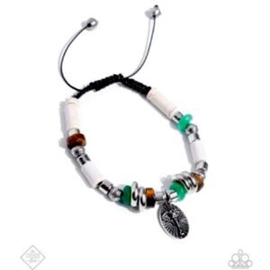 Paparazzi Seasoned Adventurer Elephant Beads Bracelet Adjustable Wood Boho New